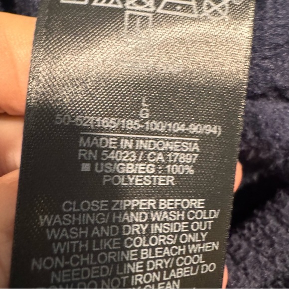 Yeezy Gap Polar Fleece Joggers Wide Leg Zip Ankle Navy Blue  Sz L NWT - Picture 8 of 9